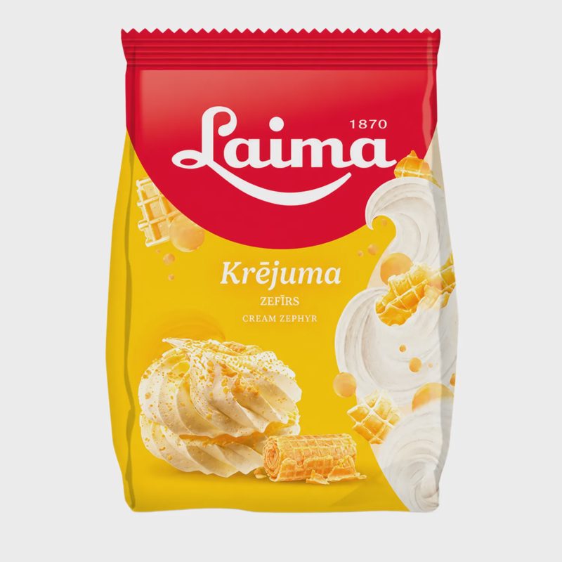 Grietinėlės skonio zefyrai LAIMA, 200 g