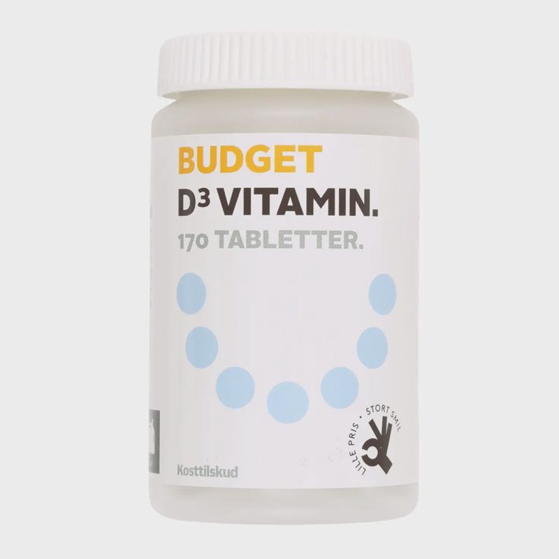 Maisto papildas vitaminas D3 BUDGET, 170 kap.