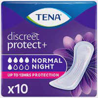 Tena Discreet Normal Night Σερβιέτες Ακράτειας 10τεμ