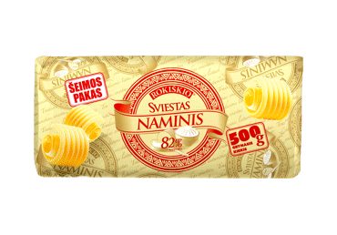 Sviestas ROKIŠKIO NAMINIS, 82 % rieb., 500 g