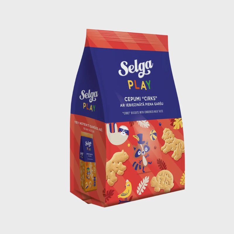 Vanilės skonio sausainiai SELGA CIRKAS, 300 g