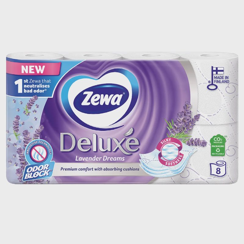Tual. pop. ZEWA DELUXE, 3sl., 8rit.