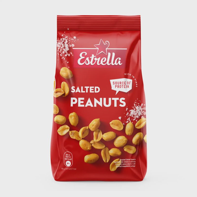 Kep. žemės riešutai su druska ESTRELLA, 240g