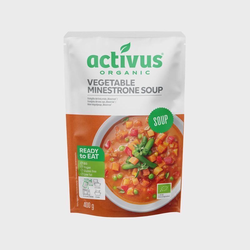 Ekol. darž. sriuba MINESTRONE ACTIVUS, 400 g