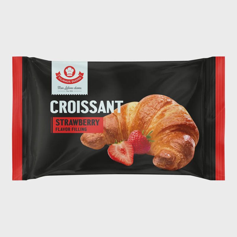 Kruasanas su braškių įd. VILNIAUS DUONA, 60 g