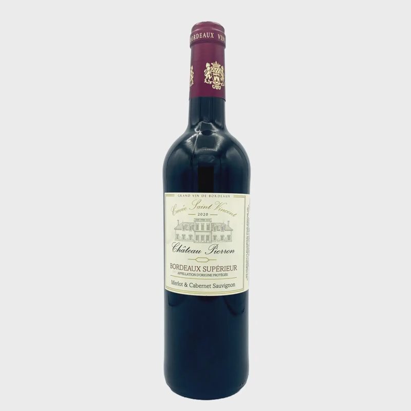 Raud. vynas CHATEAU PIERRON, 13%, 0,75 l