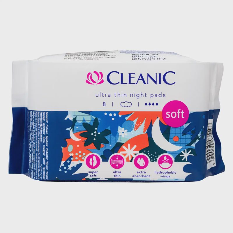 Nakt. higien. įklotai CLEANIC SOFT, 8 vnt.