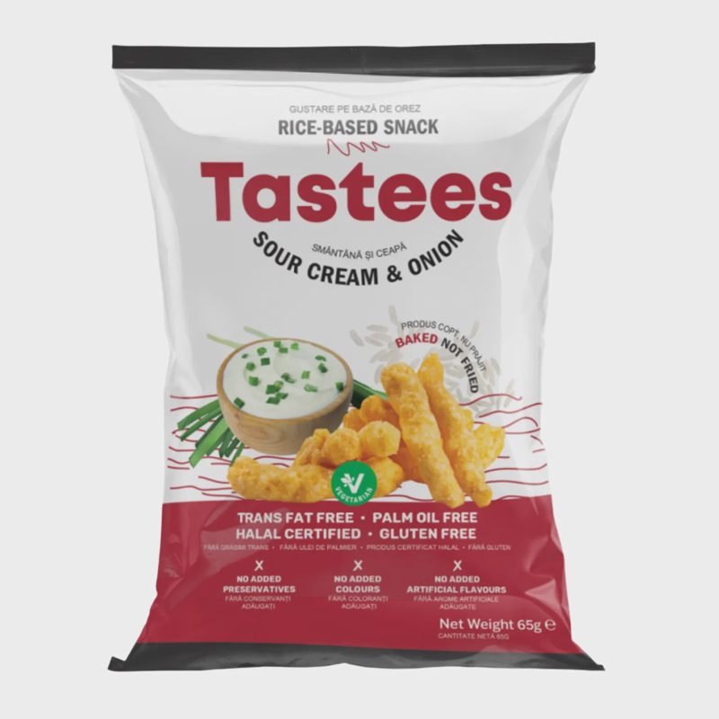 Ryžių užkand. griet., svog. sk. TASTEES, 65 g