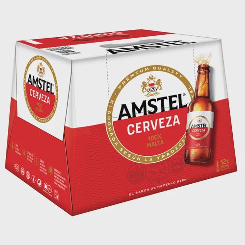 AMSTEL 100 % MALTA Cervezas 12 x 25 cl.