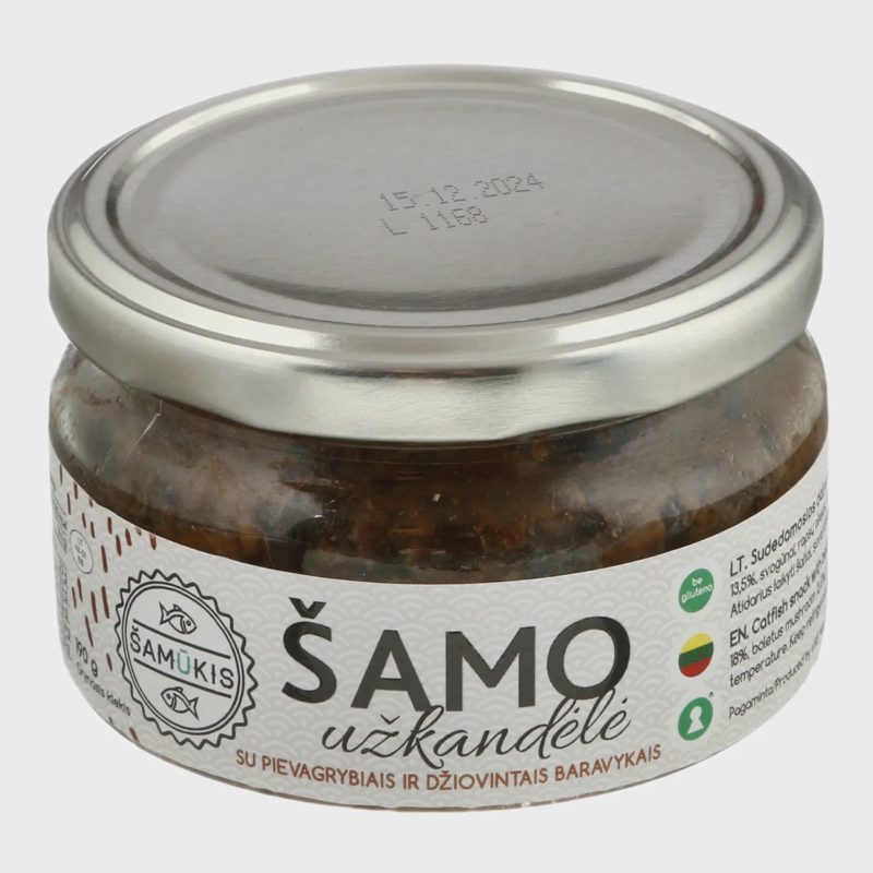 Šamo užkandėlė su piev., barav. ŠAMŪKIS, 190g