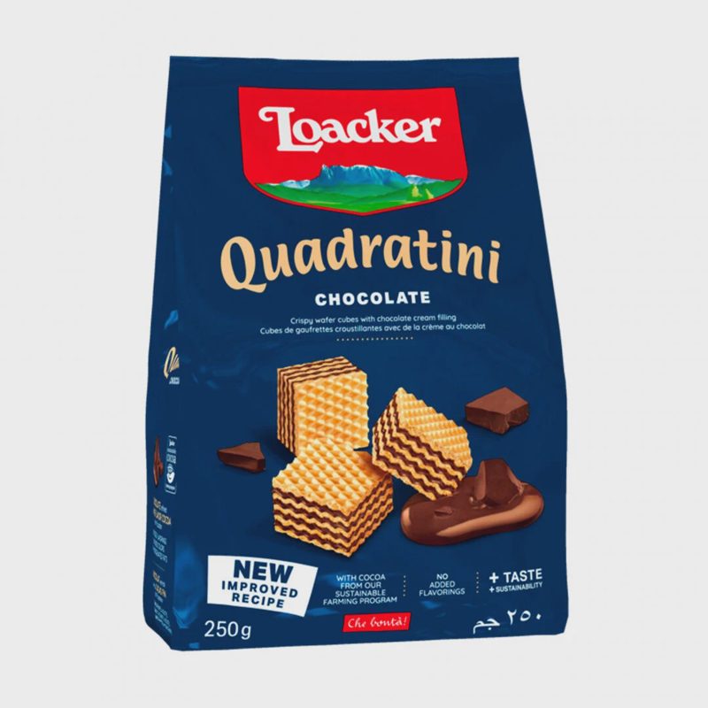 Bolachas Wafer Quadratini Cacau