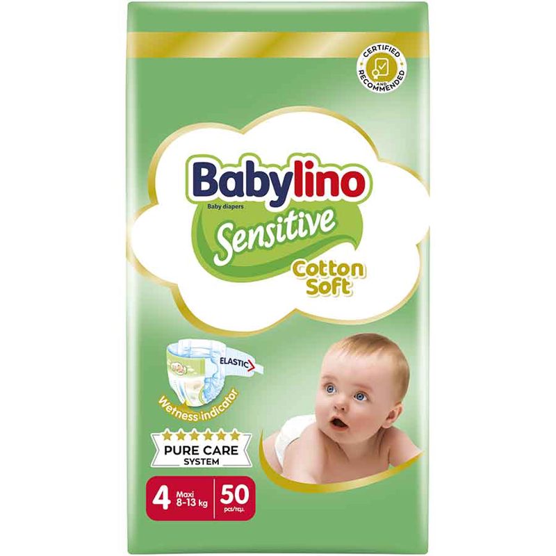 Babylino Sensitive Πάνες 50τεμ Νο4 (8-13Kg)