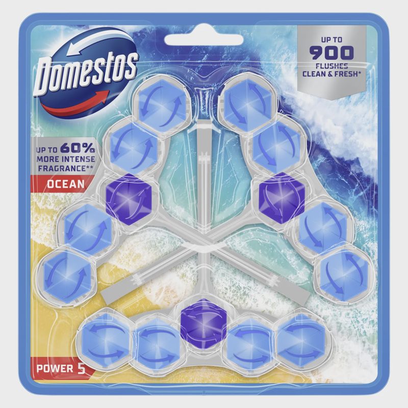 Tualeto blokas DOMESTOS P5 P. OCEAN, 3 x 50 g