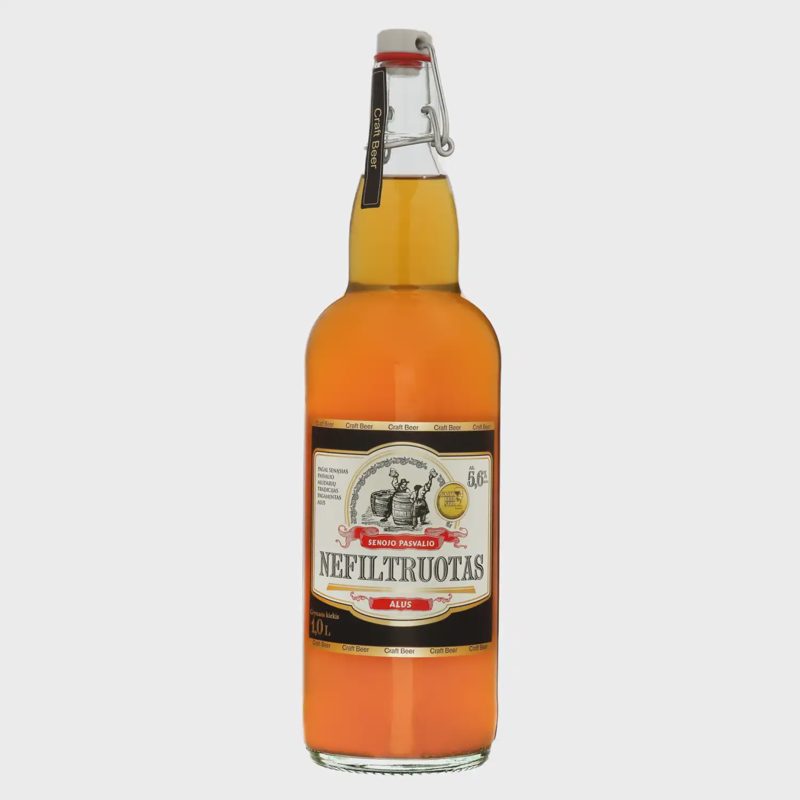 Nefiltruotas SENOJO PASVALIO alus, 5,6 %, 1 l