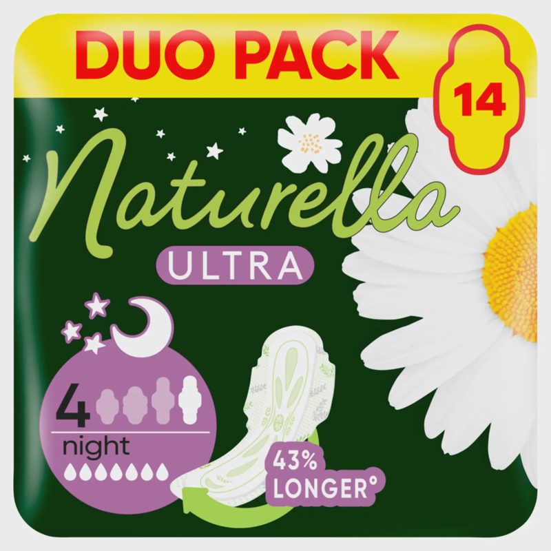 Hig. paketai NATURELLA ULTRA NIGHT DUO, 14vnt