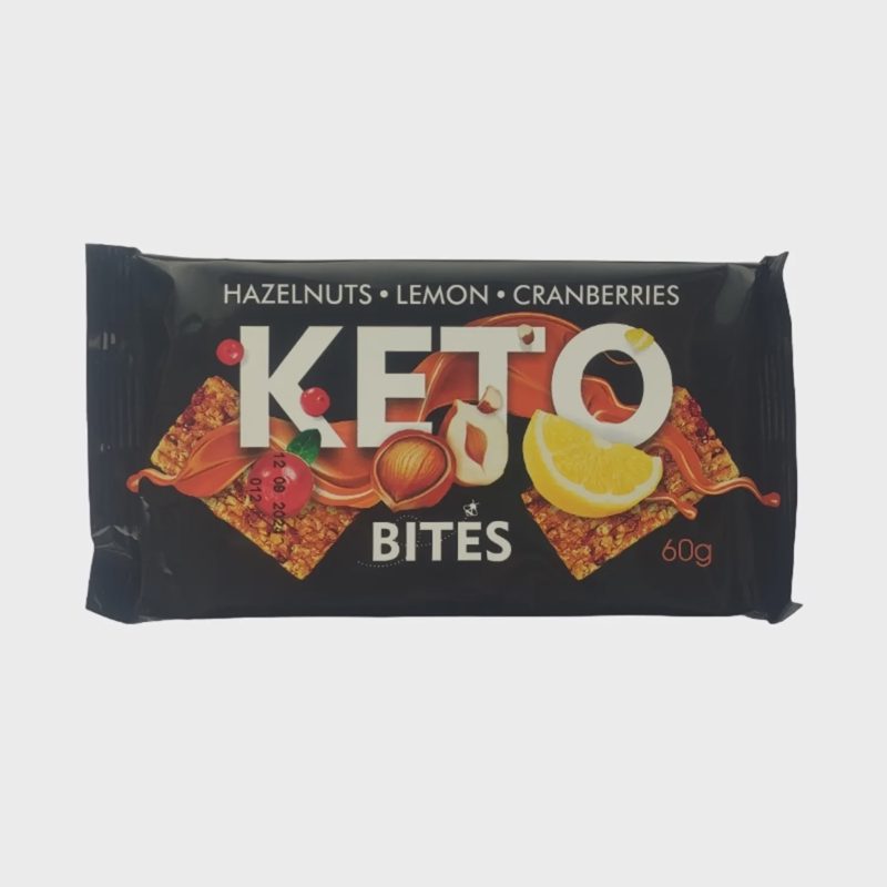 Lazdyno riešutų batonėlis KETO BITES, 60 g