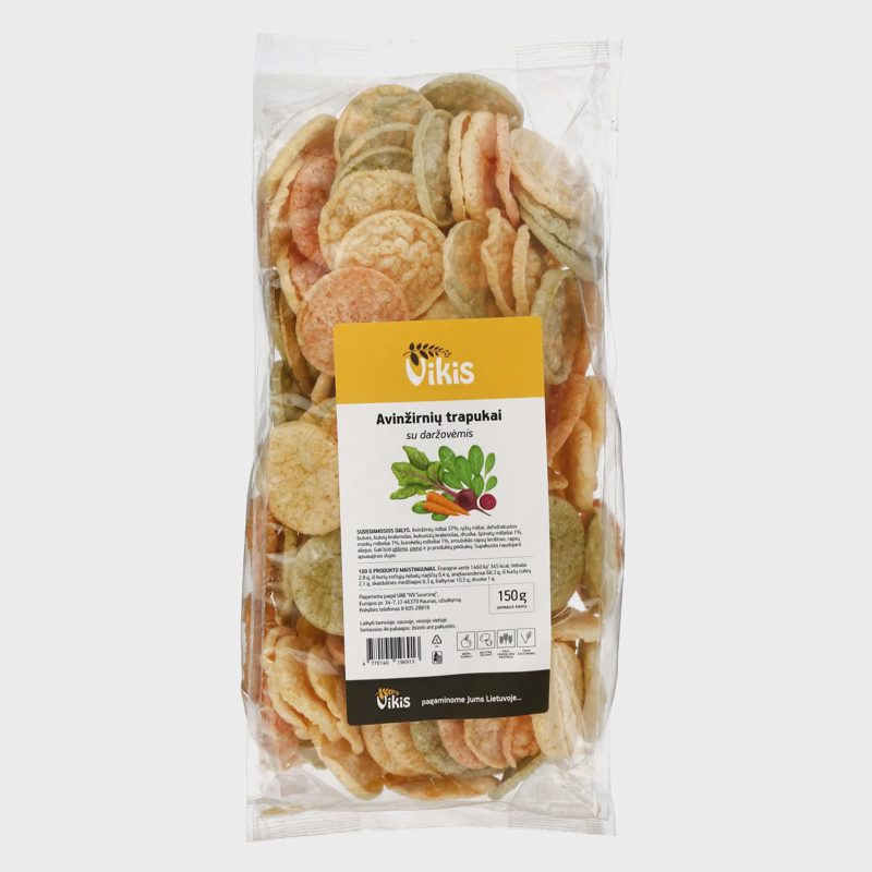 Avinžirnių trapukai su daržovėmis VIKIS, 150g