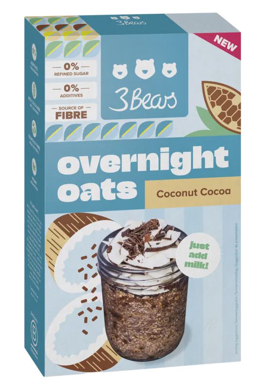 3Bears Overnight oats coconut cocoa