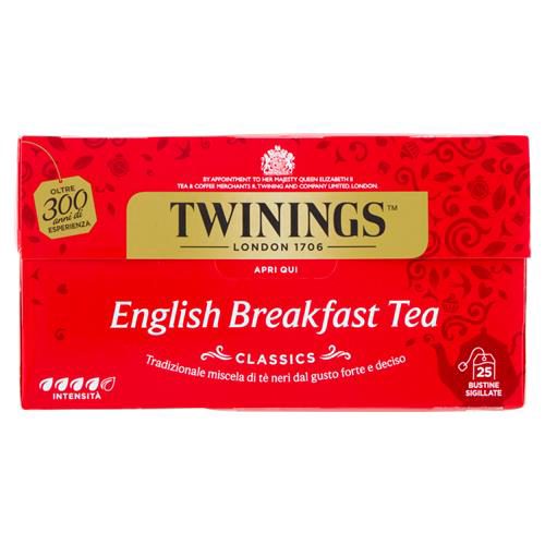 Twinings English Breakfast Tea Tè Nero 25 Filtri 50 g