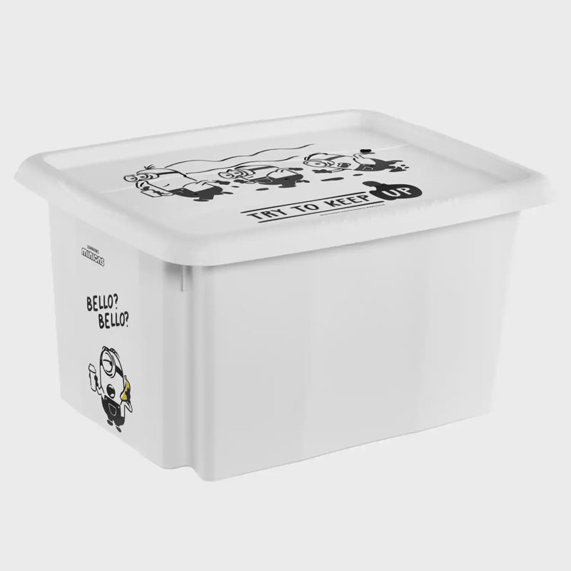 Dėžė su dang. KEEPER MINIONS, 15 l, bal. AW26
