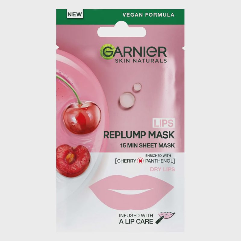 Lakštinė kaukė lūpoms CHERRY GARNIER, 5 g