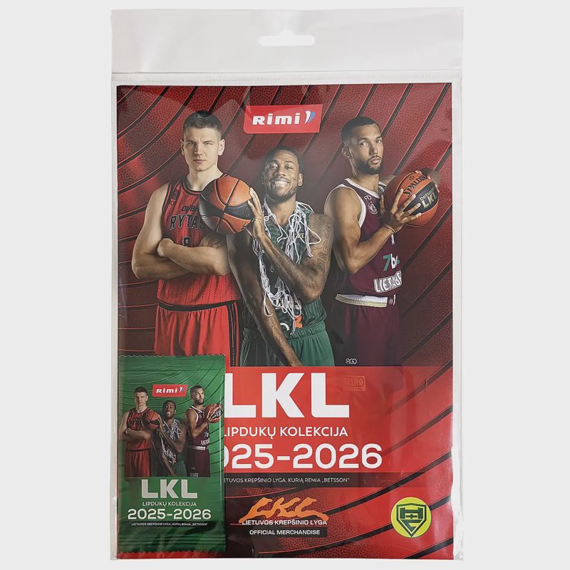 LKL/RIMI 2025-26 lipdukų albumas + 1 pak.