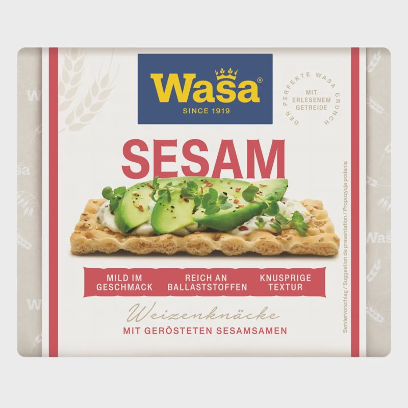 Kvietinės duonelės su sezamo sėkl. WASA ,200g