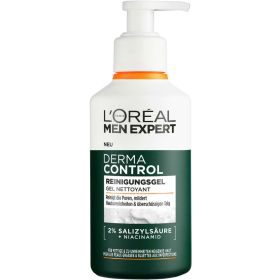 L'OREAL MEN EXPERT Derma Control gel limpiador purificante para piel grasa con tendencia acnéica dosificador 260 ml