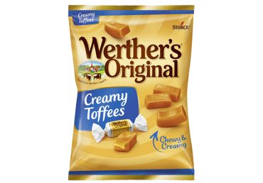 Kramtomieji saldainiai WERTHER'S CHEWY TOFFEES, 135 g