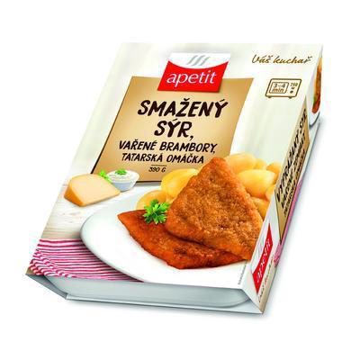 Apetit Smažený sýr gouda, vařené brambory, tatarská omáčka 390g