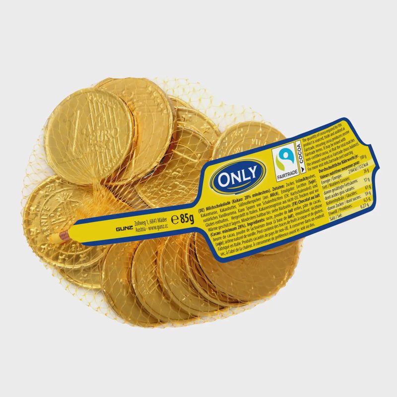 Šokoladinės monetos ONLY, 85 g