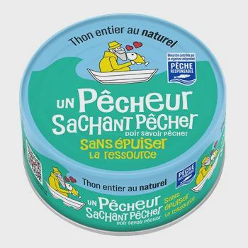 1/4 Thon entier au naturel Un Pêcheur sachant Pecher 140g