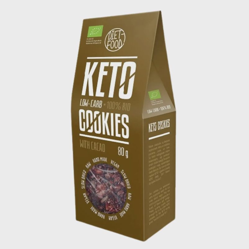 Ekol. sausainiai su kak. KETO DIET-FOOD, 80 g