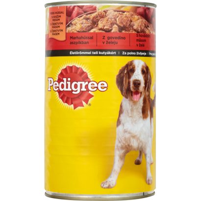 Pedigree teljes értékű nedves eledel felnőtt kutyák részére marhával aszpikban 1200 g