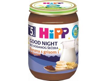 Dječja hrana, 190 g,za laku noć s bananom, grisom i kakaom , Hipp