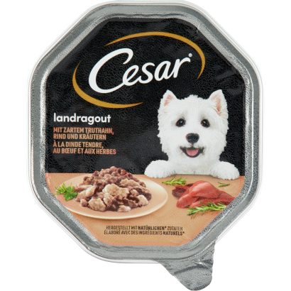 Cesar teljes értékű nedves eledel felnőtt kutyák részére omlós pulykával-marhával, fűszerekkel 150 g