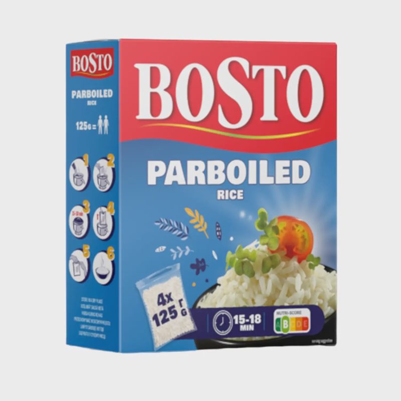 Plikyti ryžiai BOSTO, 4 x 125 g