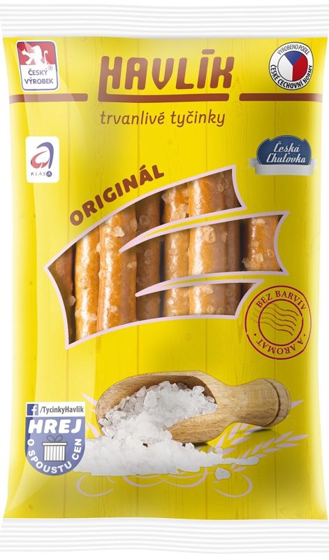 original trvanlivé tyčinky se sýrem a solí