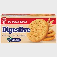 Παπαδοπούλου Μπισκότα Digestive Με 35% Λιγότερα Λιπαρά 250gr