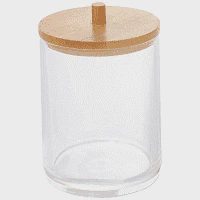 Ηome Comfort Πλαστική Θηκή Στρογγυλή Με Bamboo Καπάκι