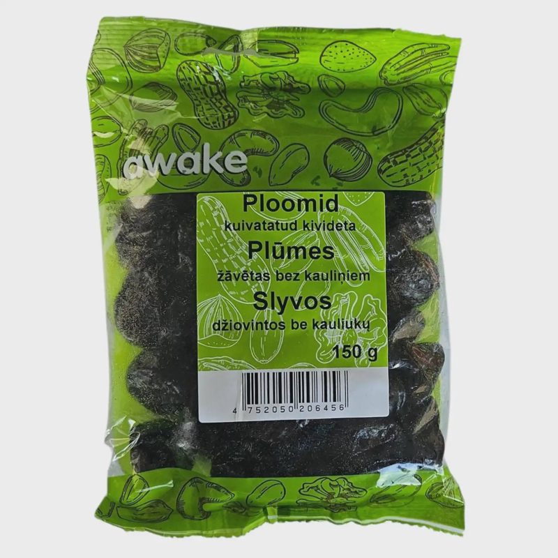 Džiovintos slyvos be kauliukų AWAKE, 150 g