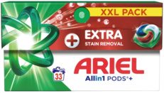 ARIEL ALL IN 1 PODS + EXTRA STAIN REMOVAL 33W