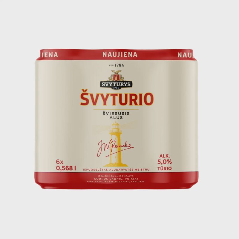 Alus ŠVYTURYS ŠVYTURIO, 5,0 %, 6 x 0,568 l