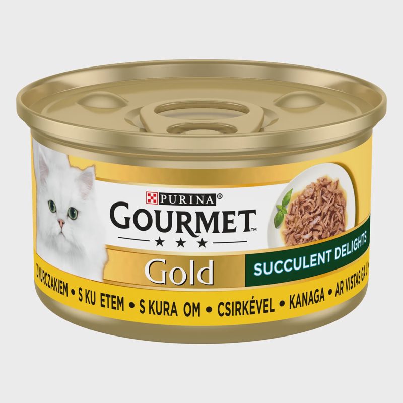 Kon. kačių ėd. GOURMET DELIGHT, su višt. 85 g