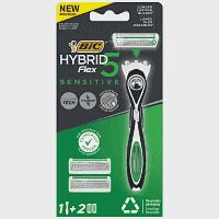 Bic Hybrid Flex 5 Sensitive Ξυριστική Μηχανή +2 Ανταλλακτικά