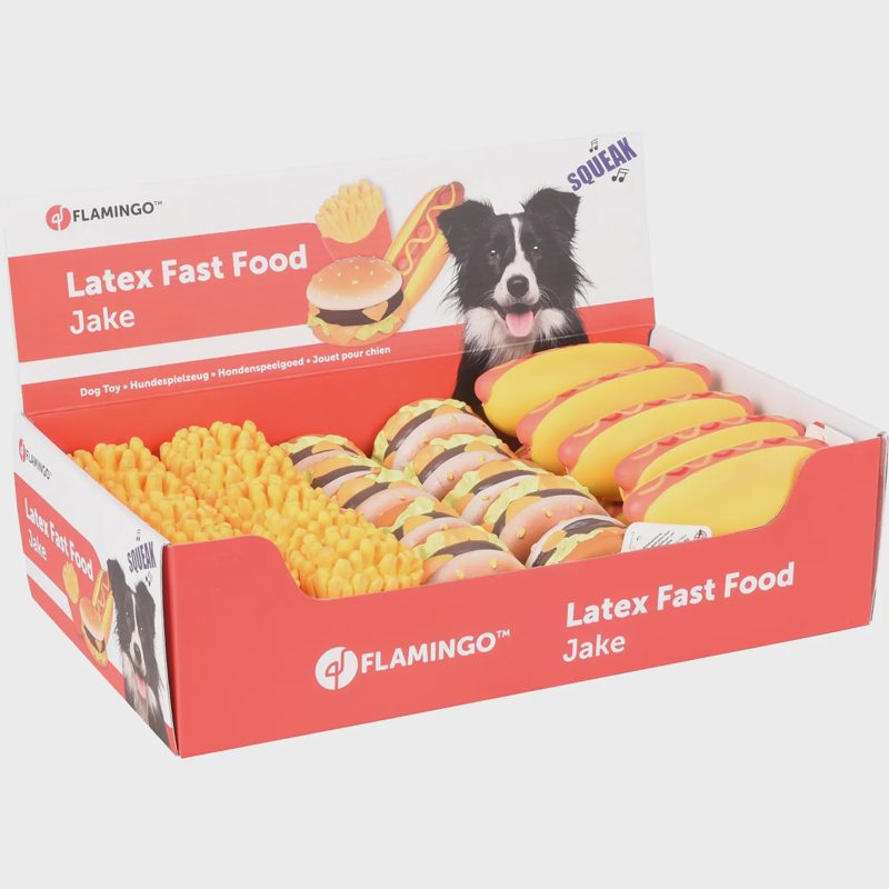 Lat. žaislas šunims FLAMINGO FAST FOOD, 1 vnt