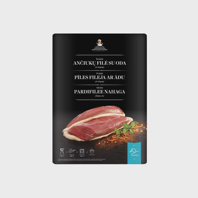 Švž. ančiukų filė su oda LAPINO PUOTA, 1 kg