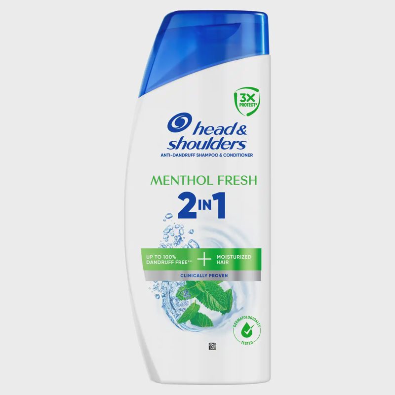 Plaukų šampūnas H&S MENTHOL 2IN1, 400 ml