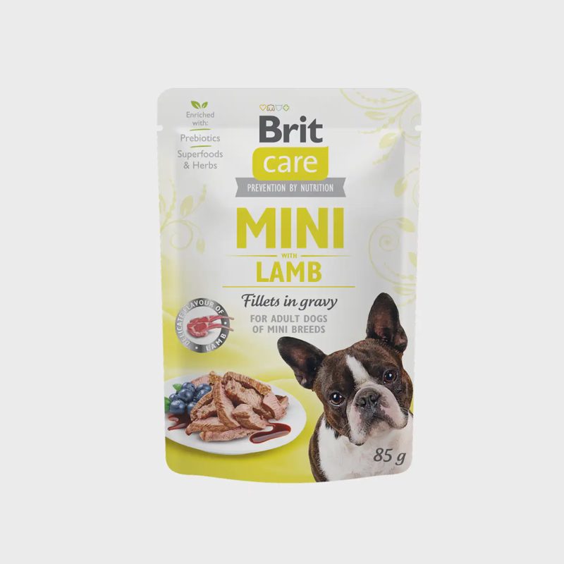 Šunų ėd. BRIT CARE MINI LAMB FILLETS, 85 g