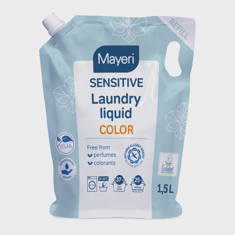 Skalbimo skystis Mayeri Sens. Color pouch1,5L